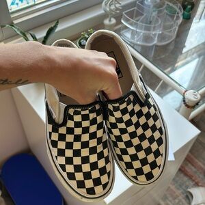 Slip on checkered vans woman’s size 7.5